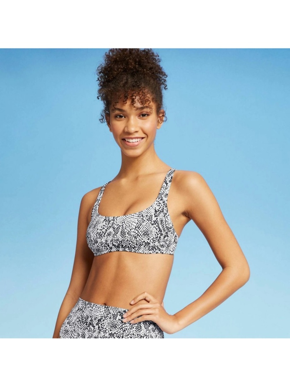 NEW Xhilaration Snakeskin Print Bikini Top Size XL